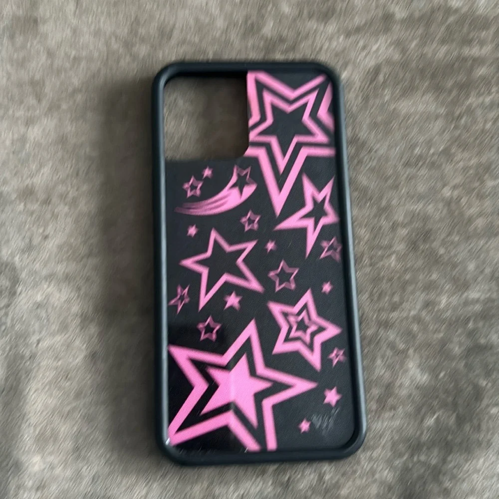 Wild Flower phone case for iPhone 12 Pro Max. Color- pink/black.